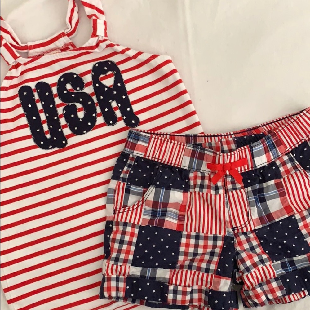 Gymboree USA Tank and Shorts Size 7 🇺🇸